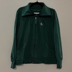 University of Miami Hurricanes Cutter & Buck XL Full Zip Stretch Cotton Jacket